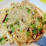 とろろ昆布ときのこのパスタ